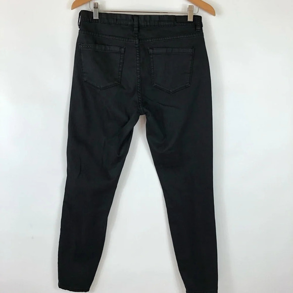 Blank NYC Coated Black Skinny Jeans Busted Knees - Picture 6 of 7